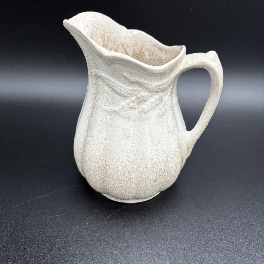 Royal Crawford Ironstone‎ Pitcher By Arthur Wood England Embossed Wheat Sheaf